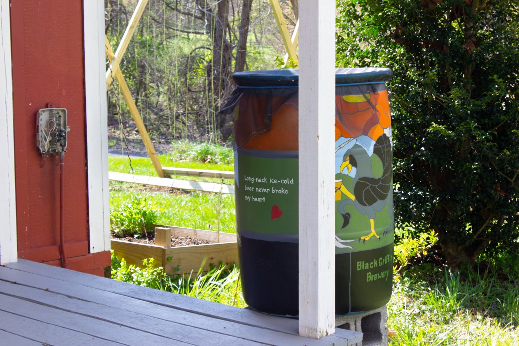 rain barrel cabin 1